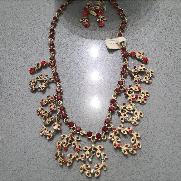 Set with earrings Vintage Style Women's Vintage Em - Picture 1 of 2